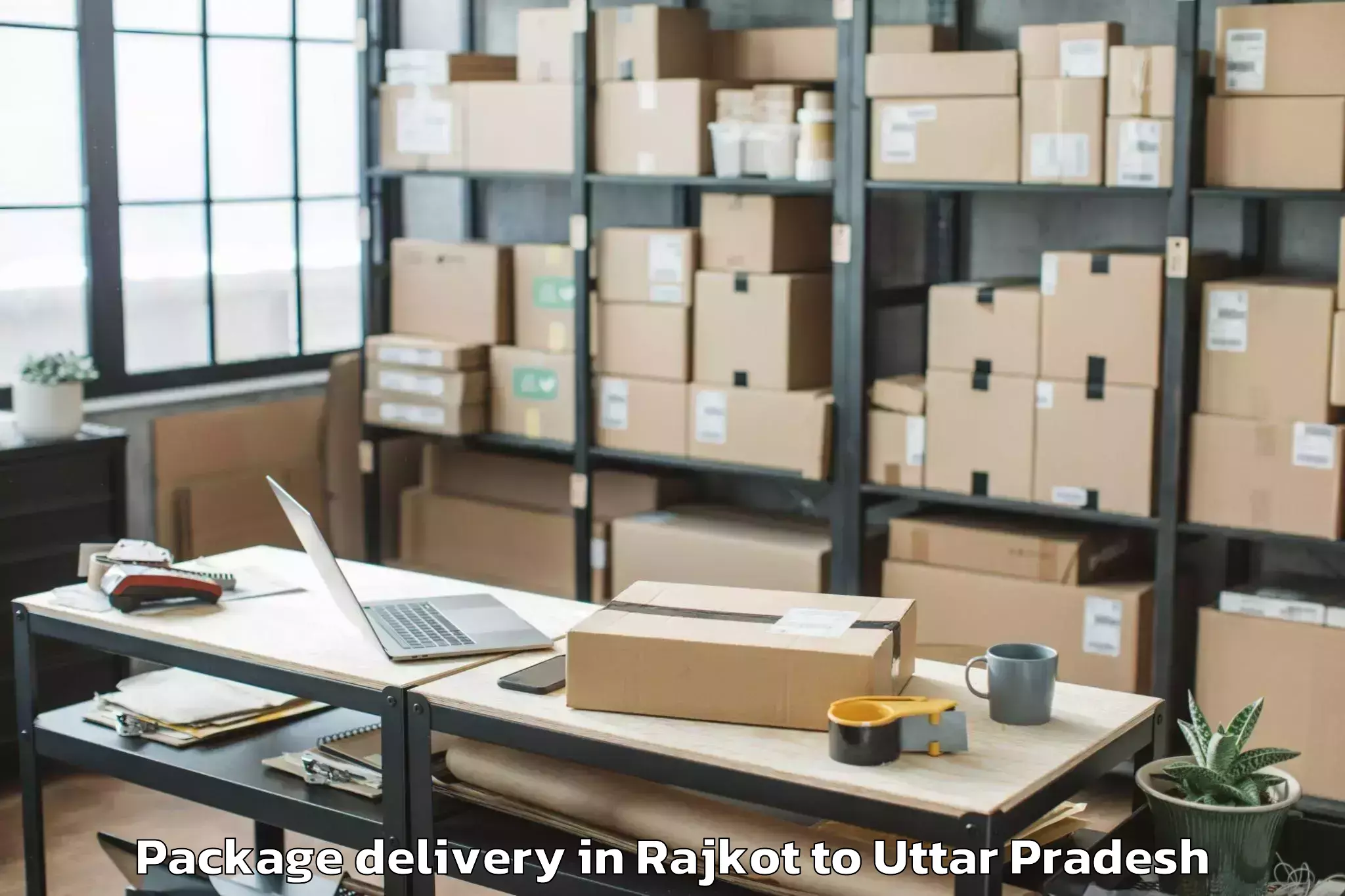 Professional Rajkot to Khadda Package Delivery